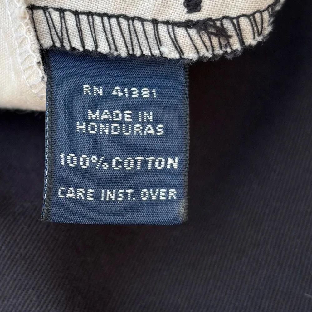 RALPH LAUREN POLO CHINO—Vintage—Men’s 34 x 32—Black—High-Rise—Pleats, Cuffs - Picture 8 of 9